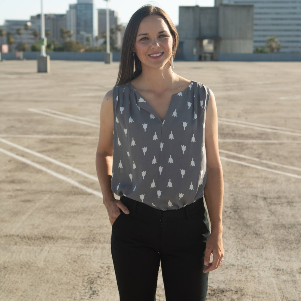 Grey and white Blouse